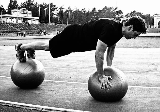 Who needs free weights when you have stability balls?